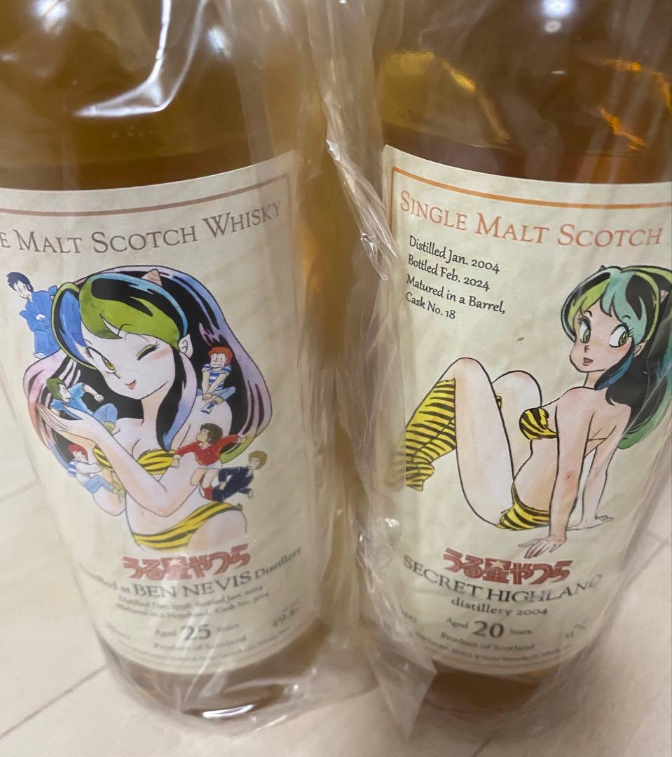 プリン『うる星やつら』 ラベル・ウイスキー2セット　WHISKEY-MEW