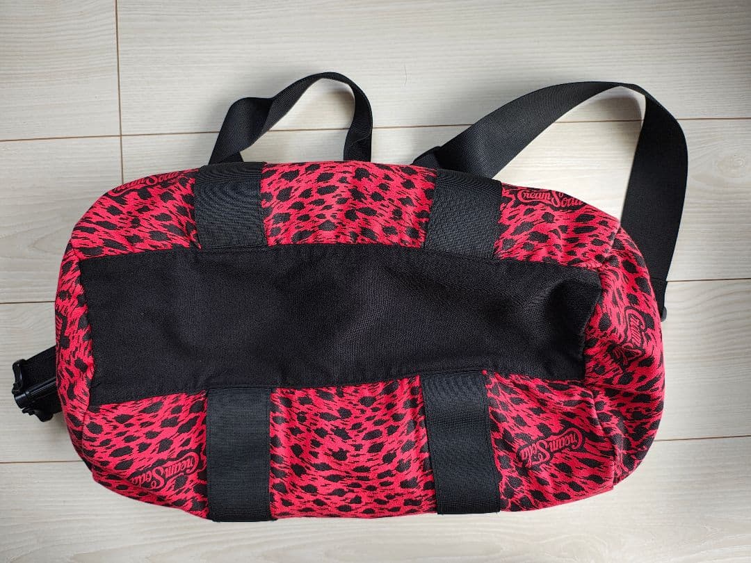 メラノPP＃　　新品近い　CREAM SODA 赤ヒョウ柄 ボストンバッグ