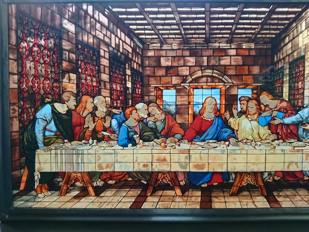 ダヴィンチ ステンドグラスLast Supper最後の晩餐 グラスマスターズ社