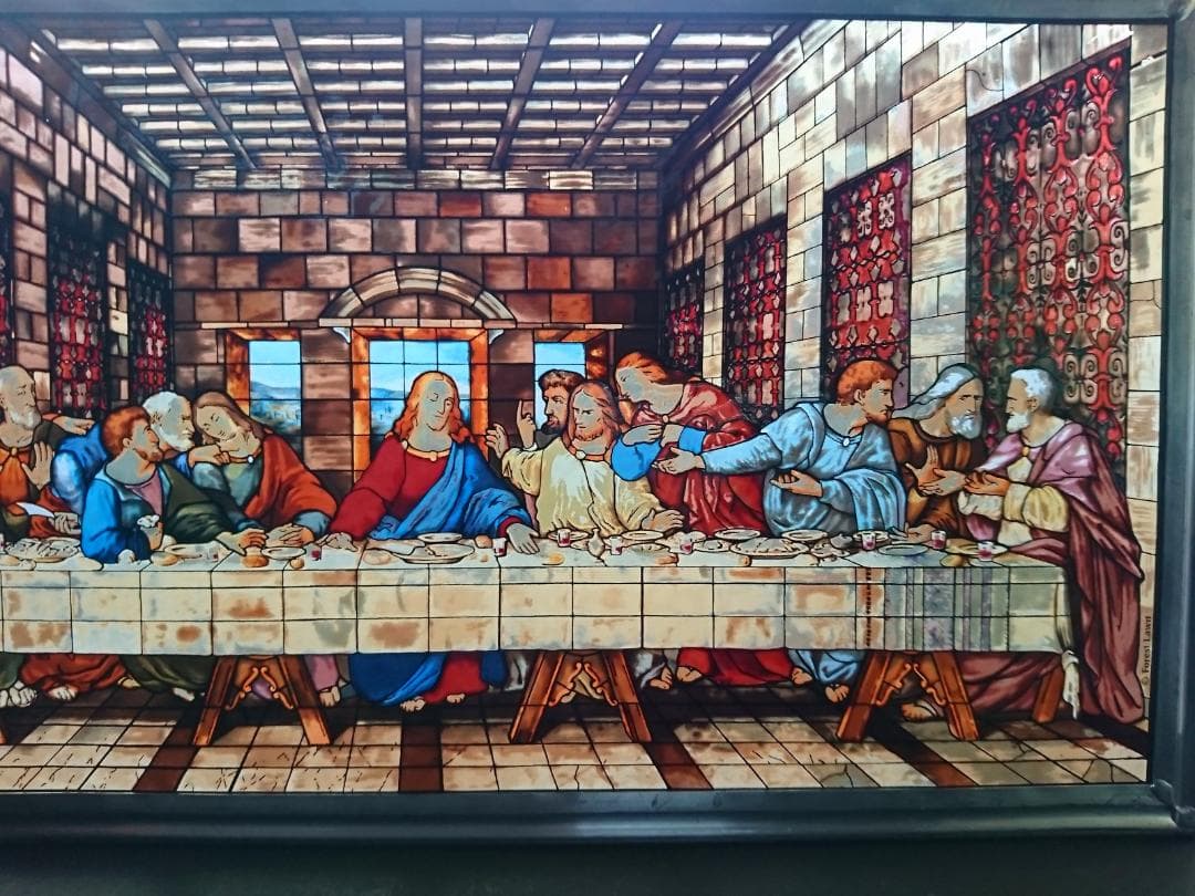 ダヴィンチ ステンドグラスLast Supper最後の晩餐 グラスマスターズ社