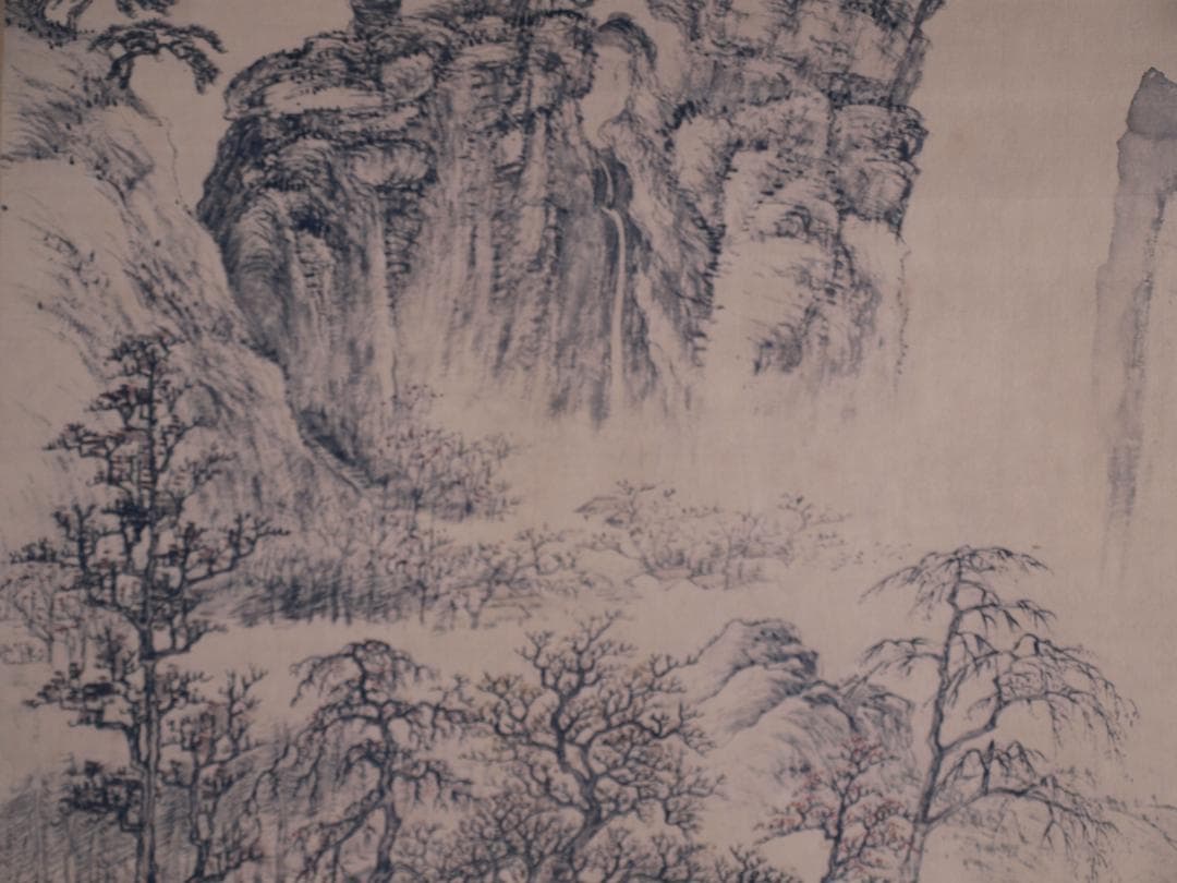 骨董市仕入れ品　中国清時代の肉筆掛軸　邹一桂作 激安骨董品 DE787A7-3