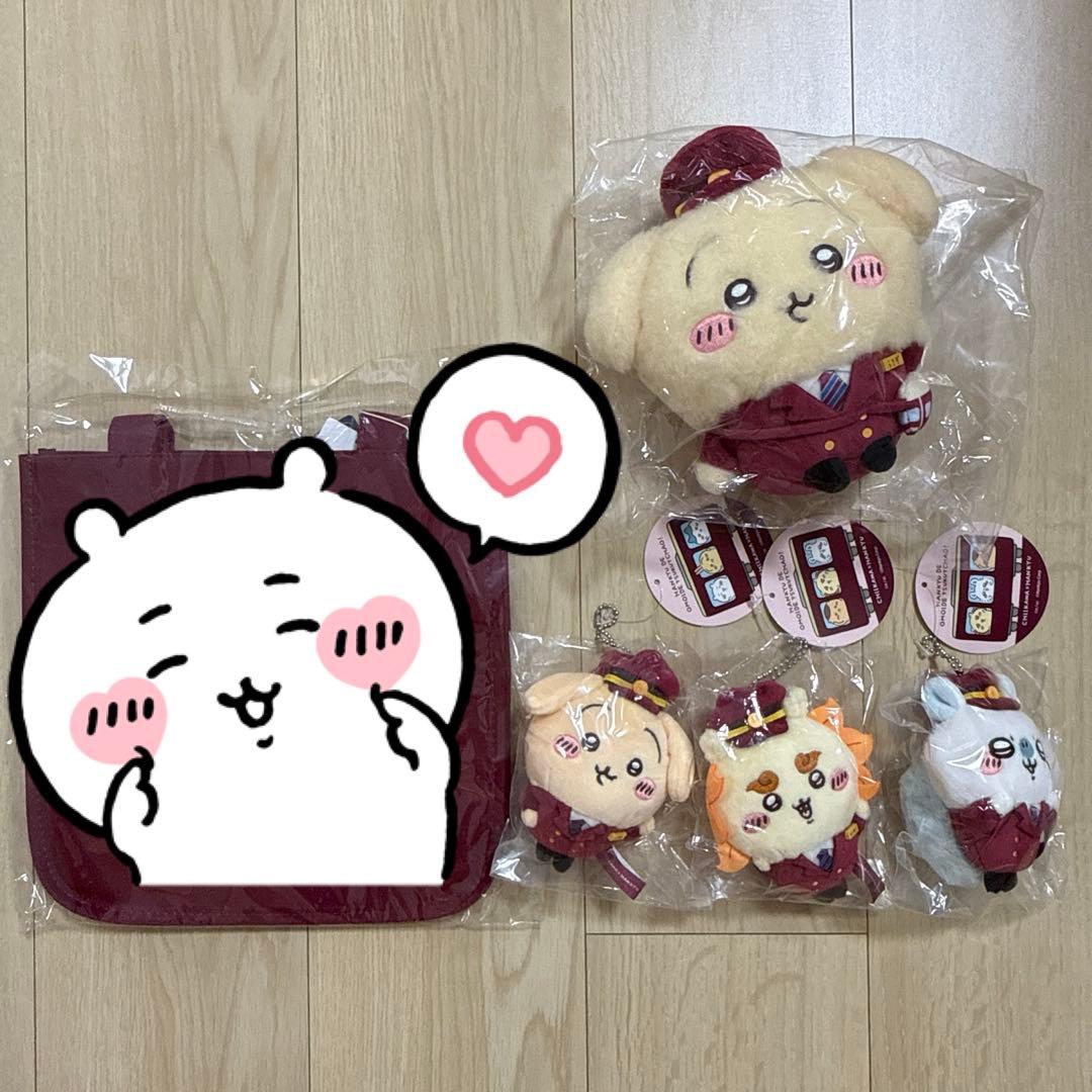 ちいかわ 阪急電車 ほわほわぬいぐるみ マスコット トートバッグ