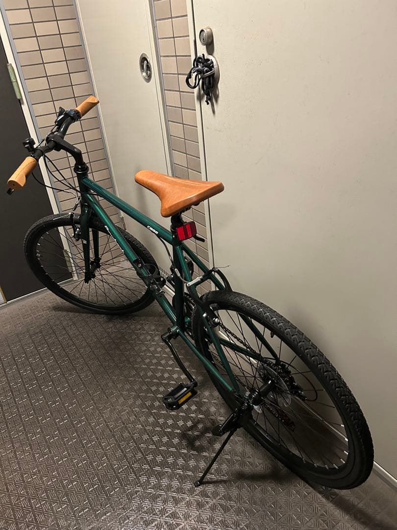新品　自転車　クロスバイク グリーン 24インチ　7段変速　大阪市内で受け渡し