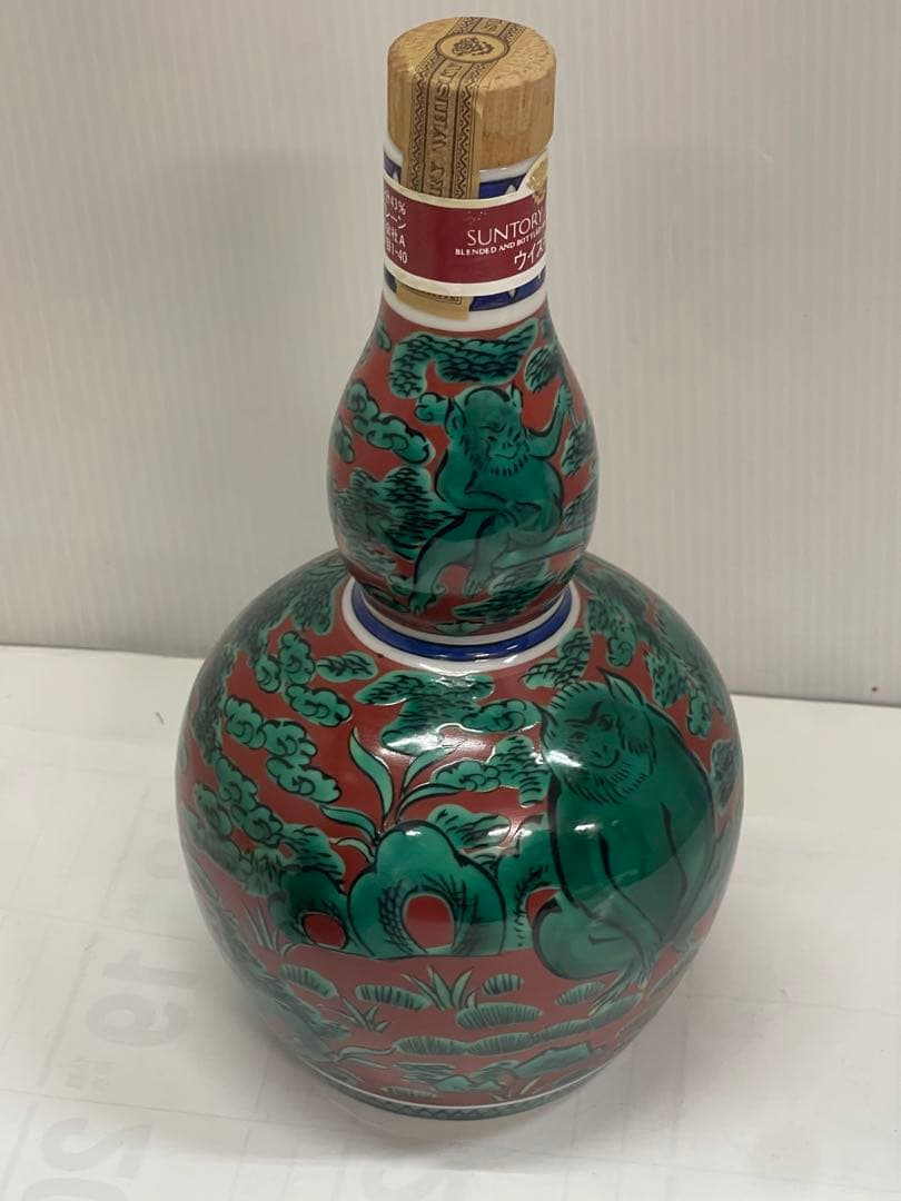未開栓 SUNTOR サントリー 九谷焼 竹凰窯 瓢型木米風申文 2４