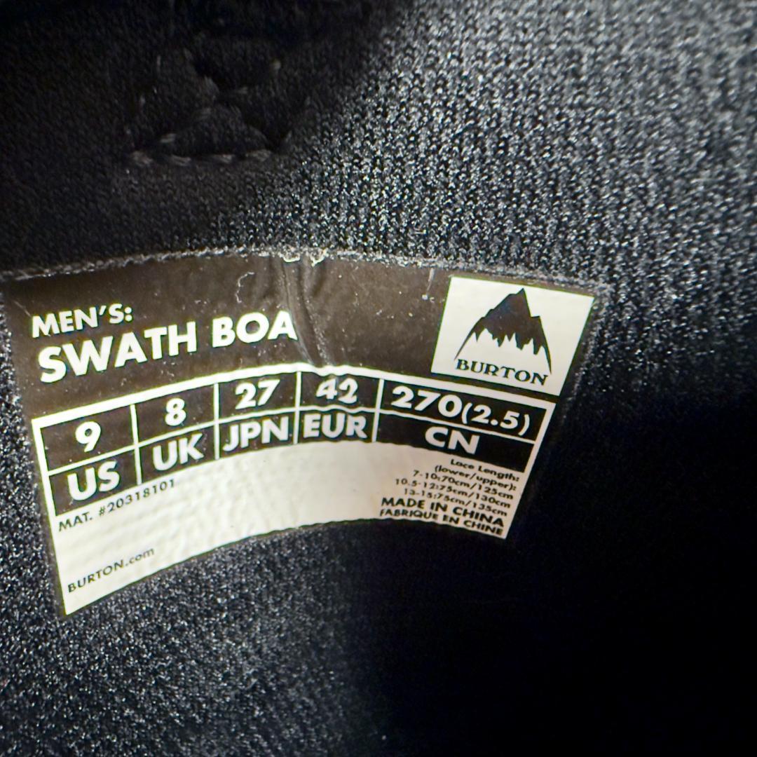 Burton SWATH BOA 27cm スワス　ダブルボア