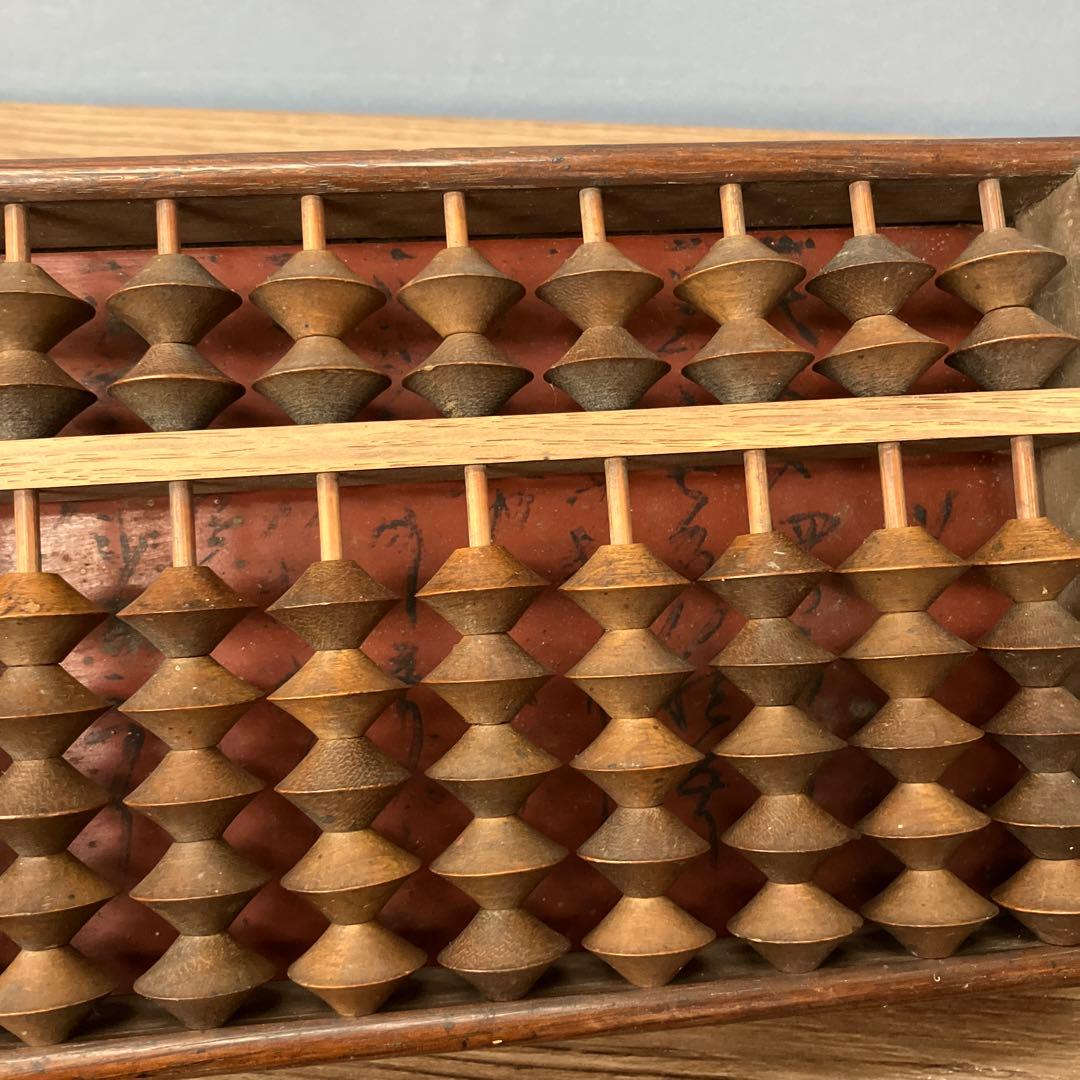 A-壁 希少 特大 二五珠 そろばん 関流算術十五呂盤箱 骨董 アンティーク