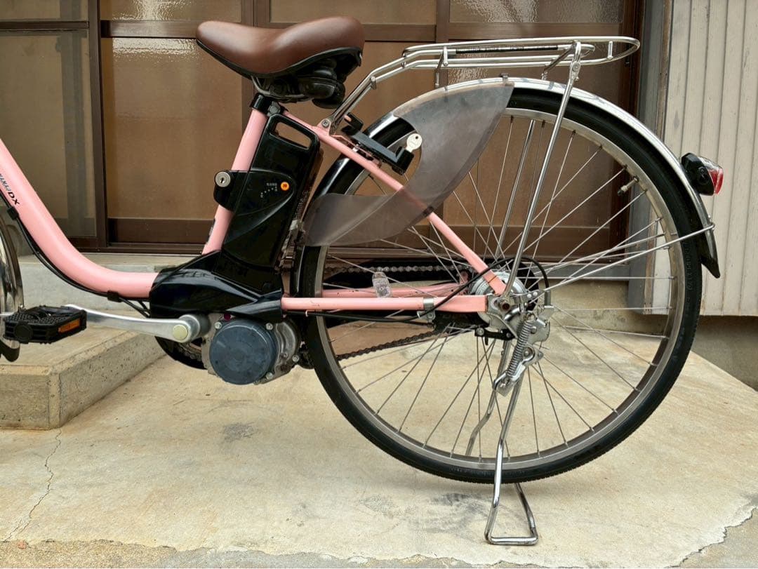 電動自転車　№8454 パナソニック ビビDX 26インチ　ピンク