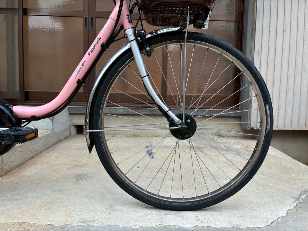 電動自転車　№8454 パナソニック ビビDX 26インチ　ピンク