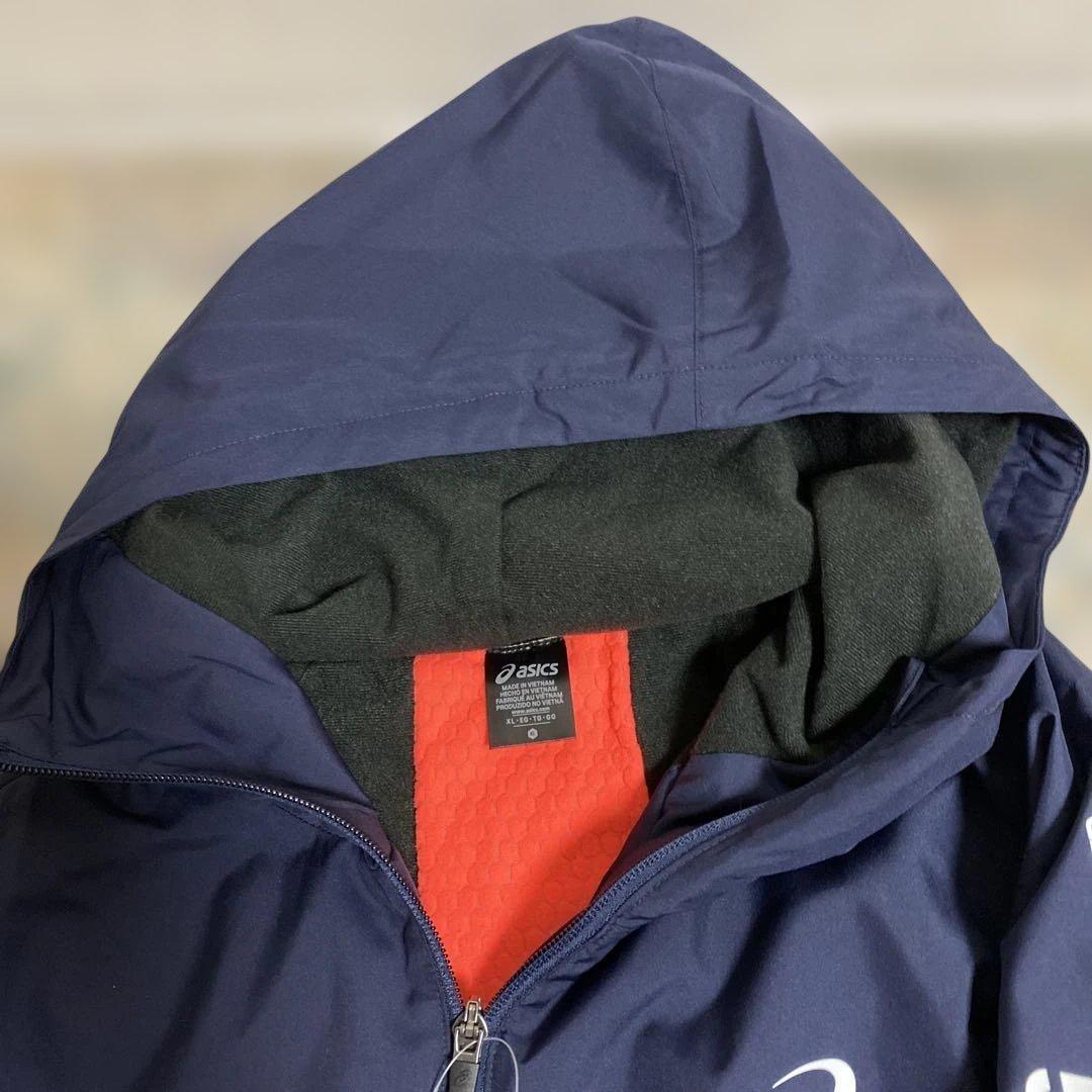 asics AIMTRG中綿ブレーカーフーディネイビーメンズXL
