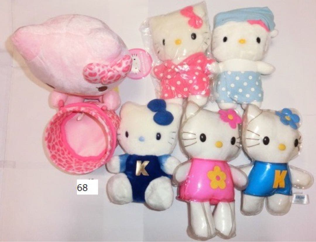 サンリオ　ハローキティ　ぬいぐるみ マスコット　６個　レトロ