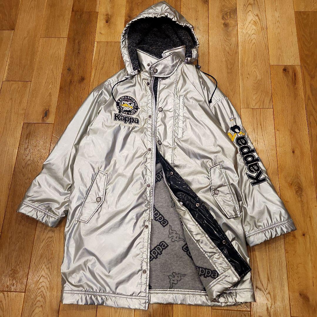 希少✨Kappa　フェニックス　ベンチコート　シルバー　銀色　ヴィンテージ