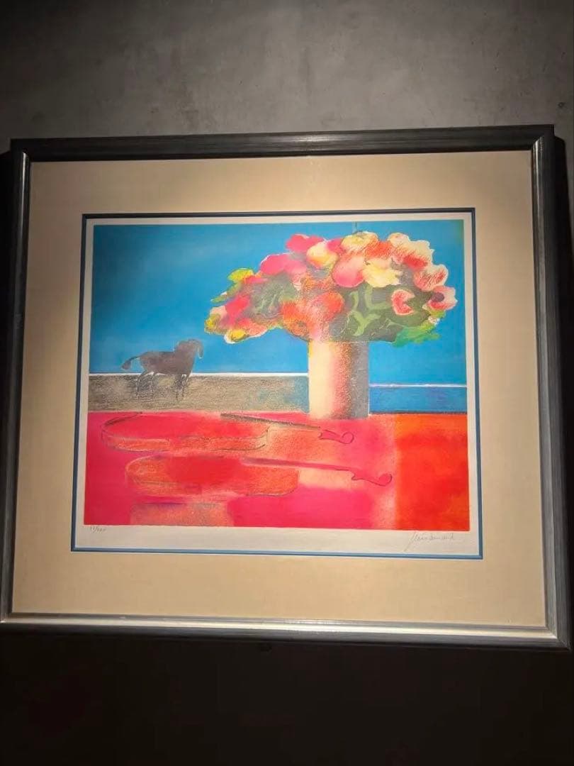 版画 GUIRAMAND Paul \"Le Bouquet\" lithograph