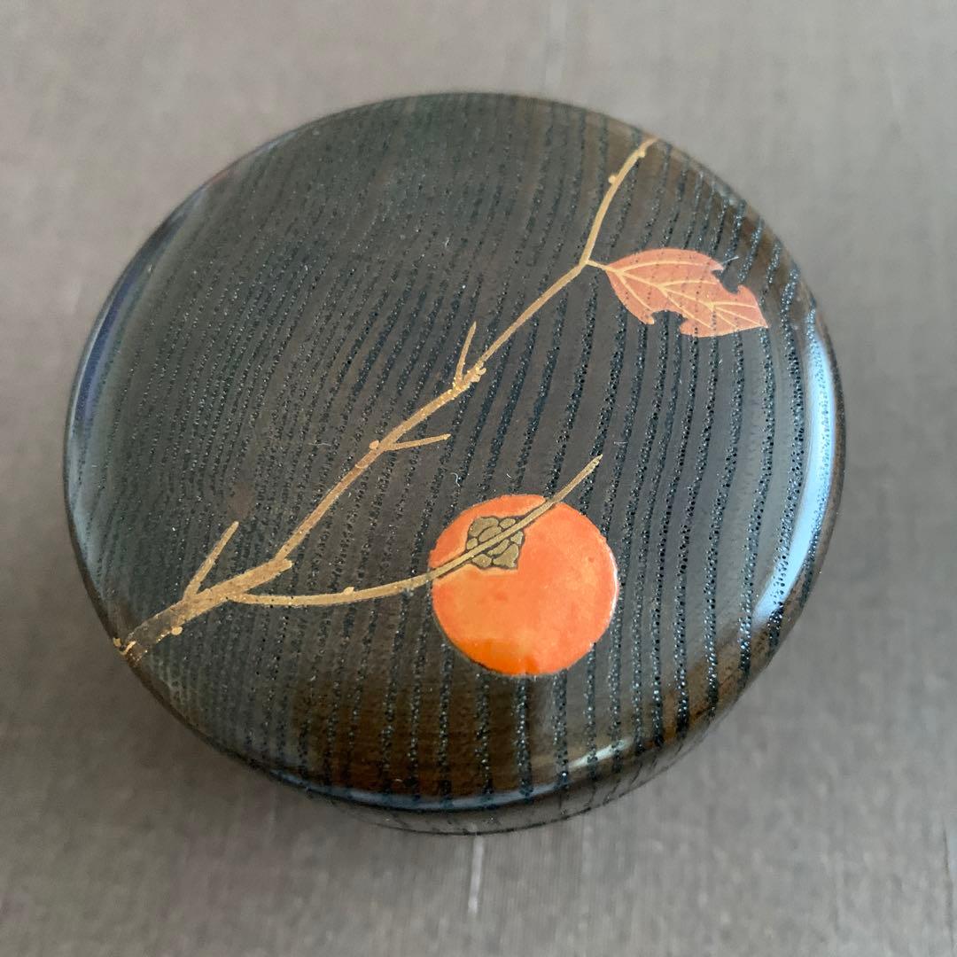 栗木地　木守り蒔絵　中棗　前田清峰作