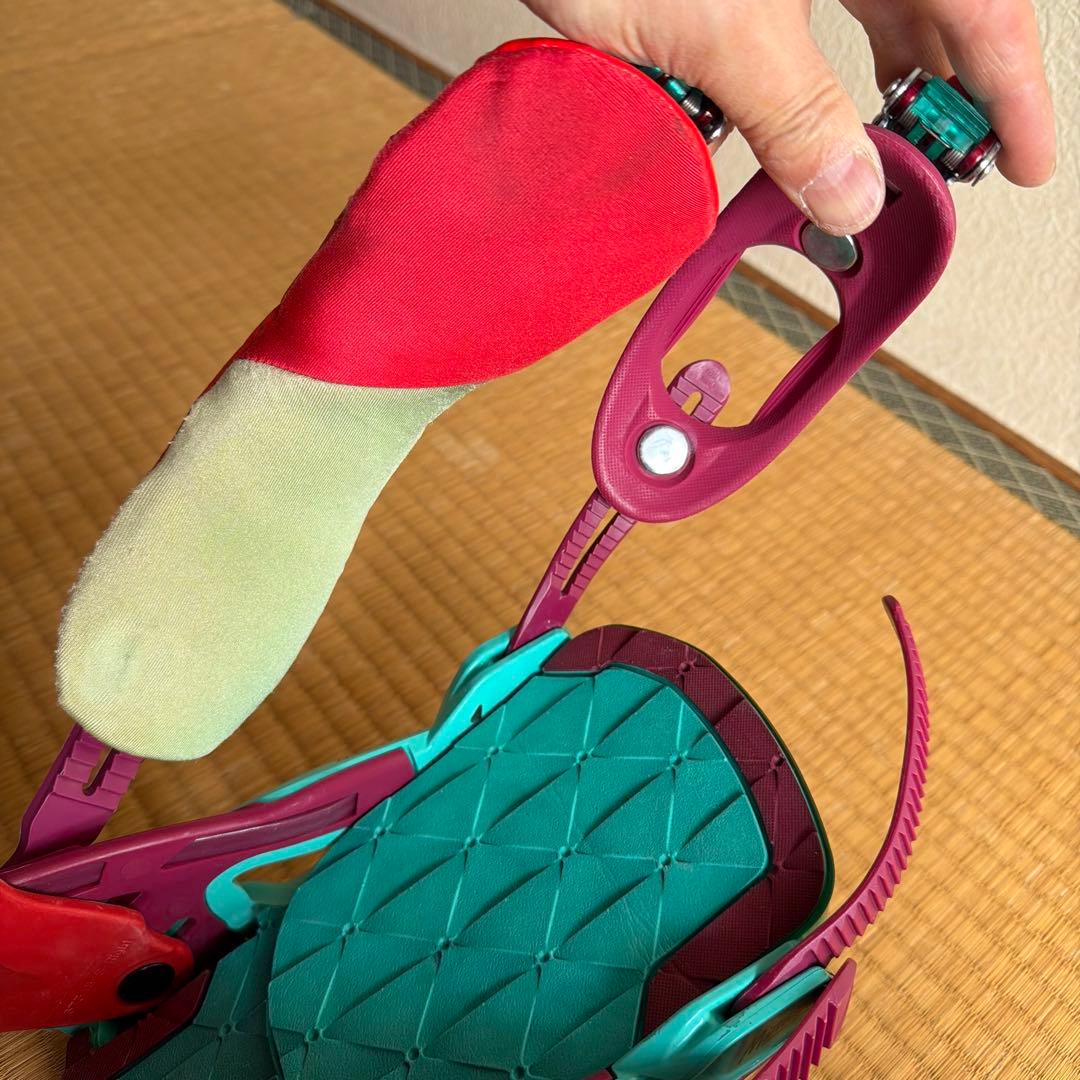 サロモン SHADOWFIT ビンディング S クレイジーカラー！予備パーツ多数