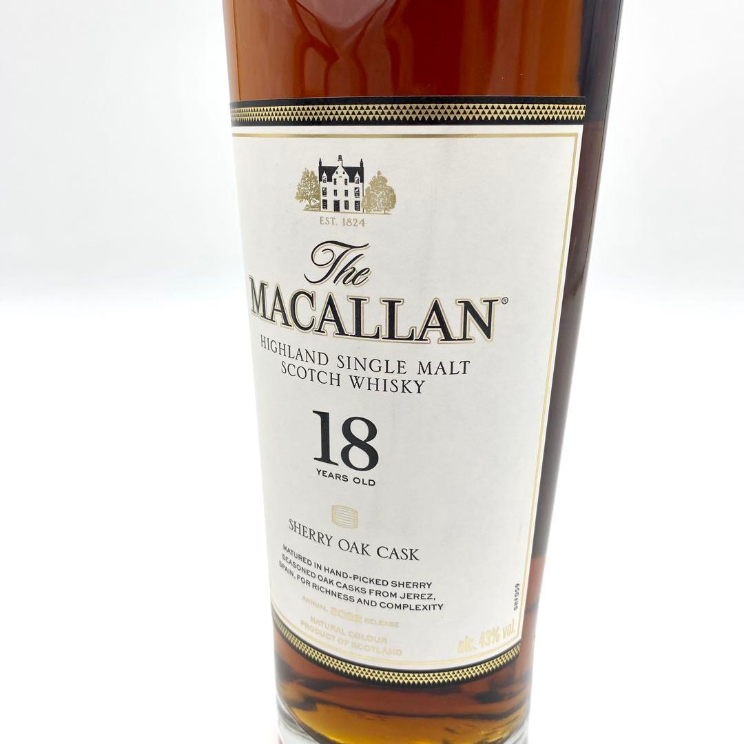 ③【未開栓】マッカラン ウィスキー18年 700ml 43% 1本 2022年