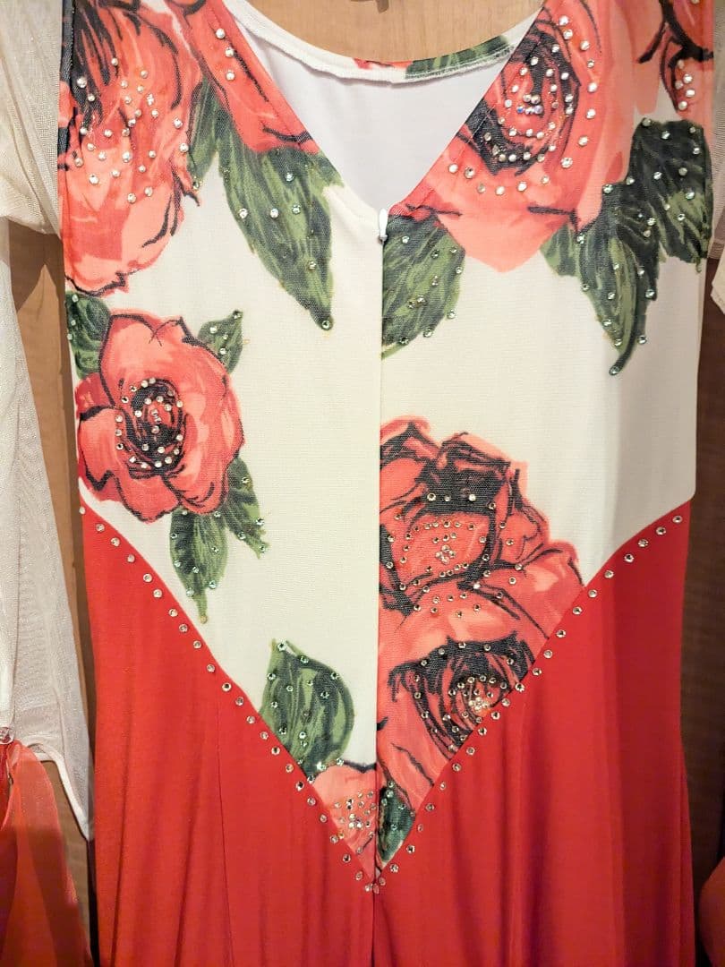 【 イン・ザ・ムード 】社交ダンス用ドレス 花柄