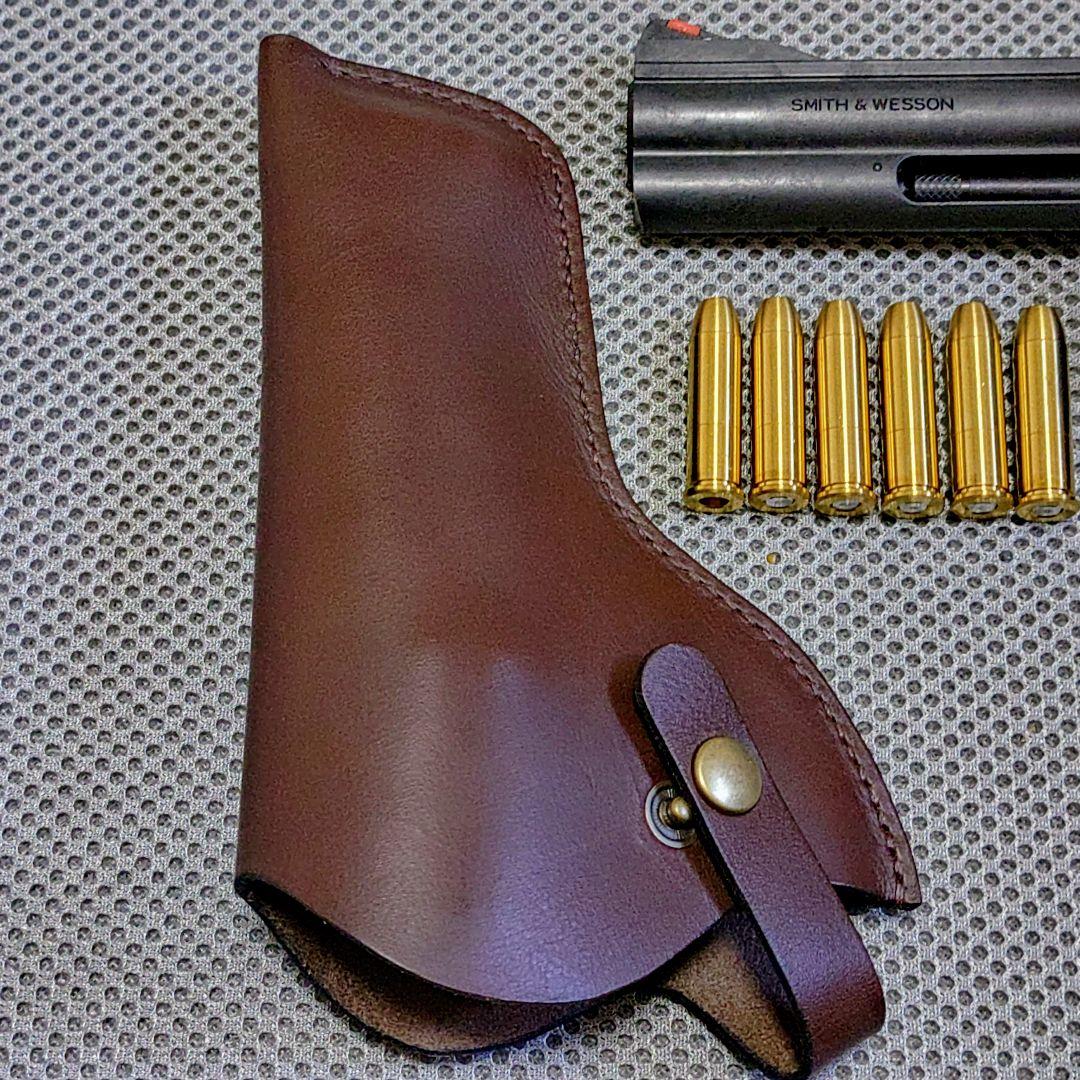 ⚪専用品⚪　マルシン　M５８６　４インチ　HW樹脂　木製グリップ　本革ホルスター