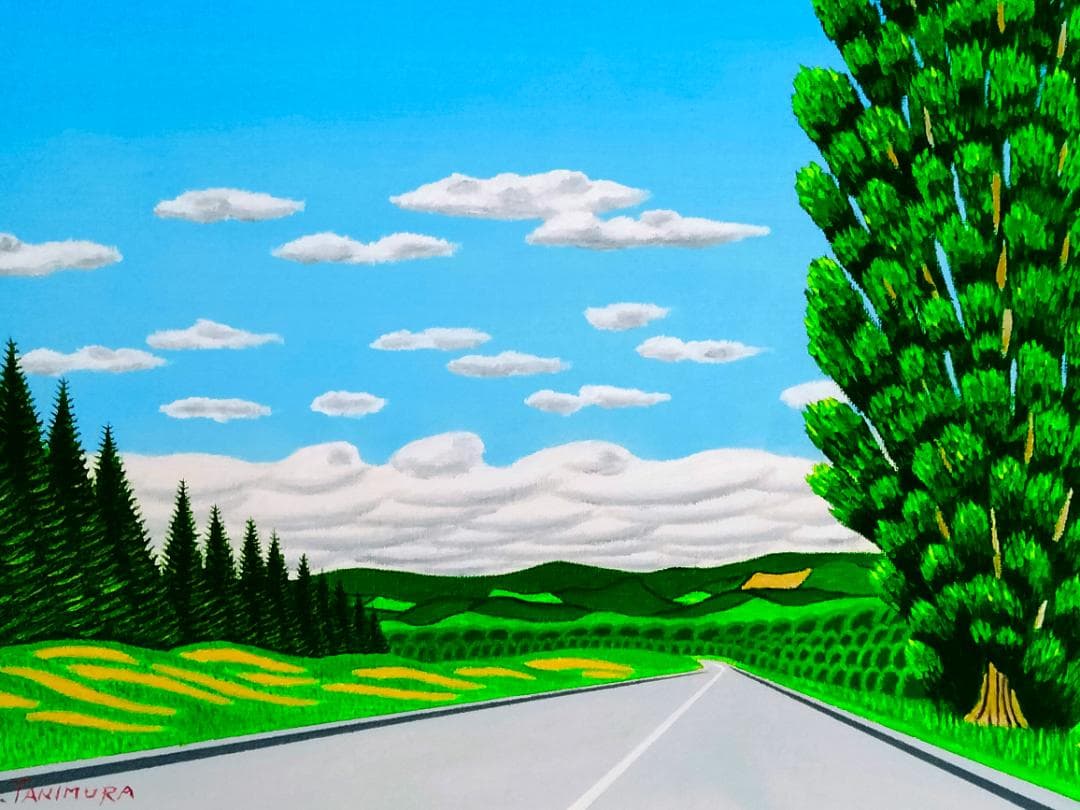 ★ケンとメリーの大木・肉筆油彩画・F6キャンバス