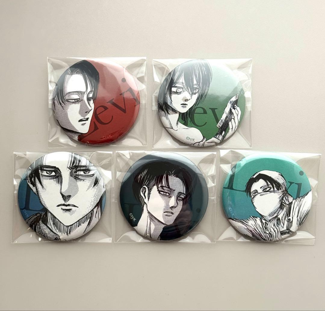 進撃の巨人 ヘキサライド 缶バッジ リヴァイ