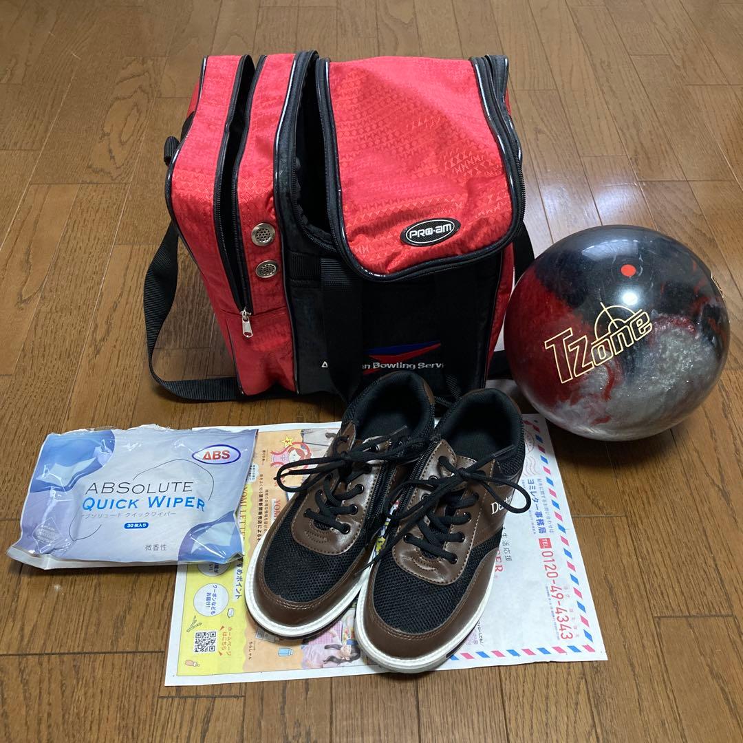 Tzoneボウリングボール&Dexterシューズ&PRO-AMボウリング用バッグ