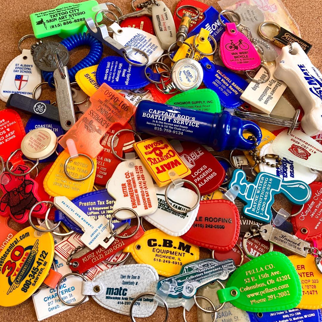 な*な様 アメリカのキーリング80個★vintage／まとめ売り／企業物／ノベル