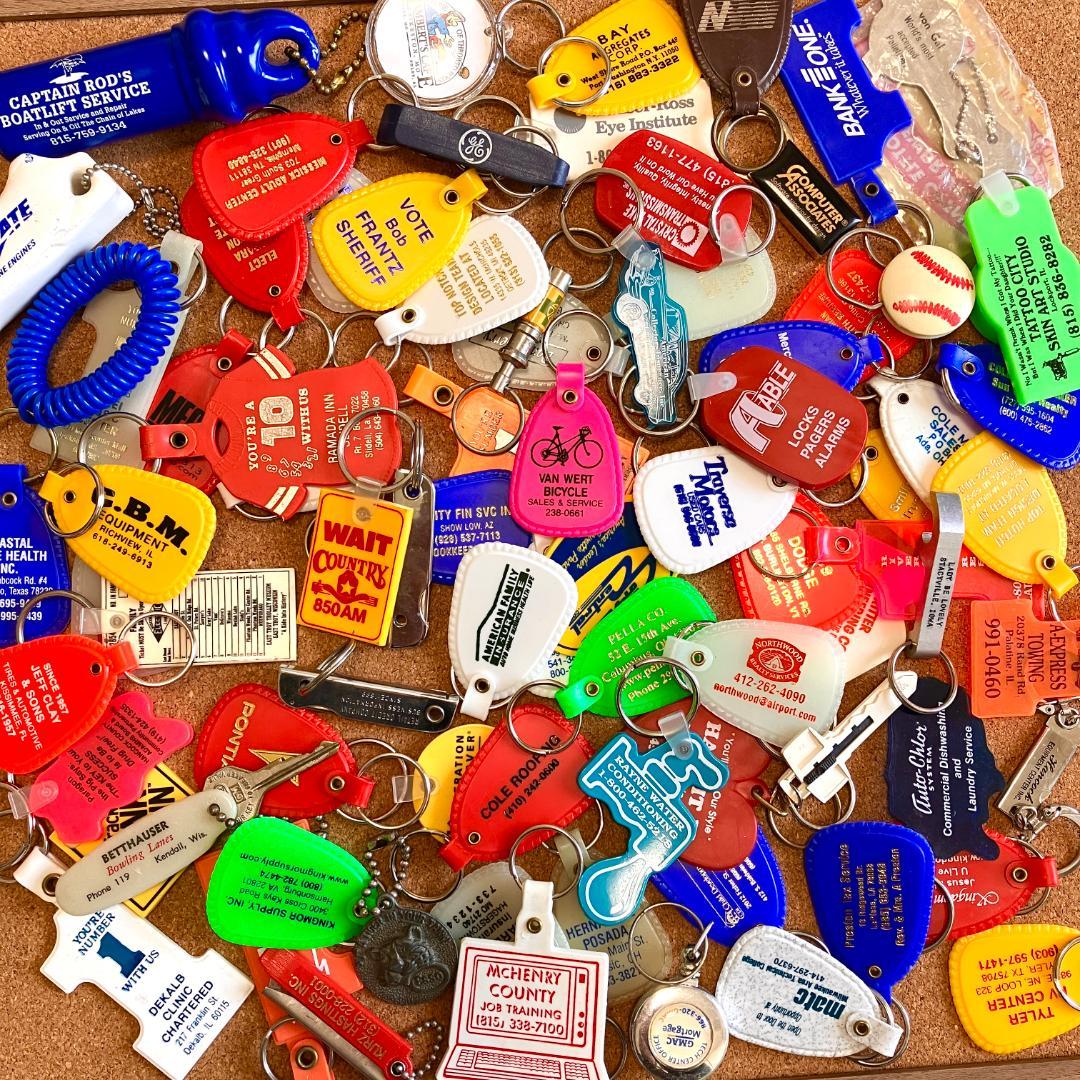 な*な様 アメリカのキーリング80個★vintage／まとめ売り／企業物／ノベル