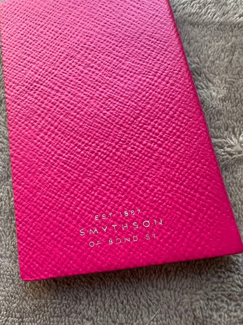 SMYTHSON パナマノート ピンク MAKE IT HAPPEN