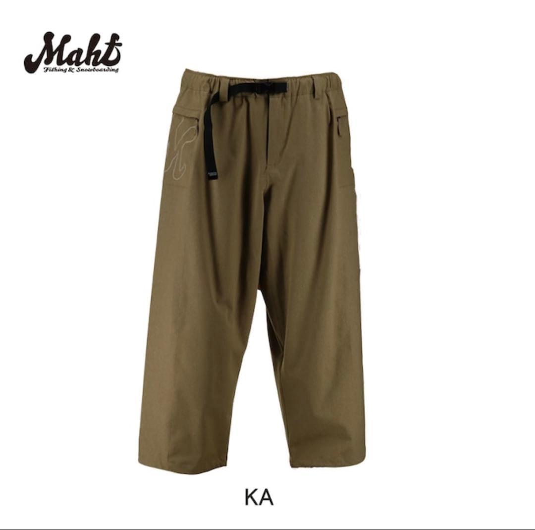 MAHF XL カーキ 新品・未使用　サイドポケットスノーパンツ
