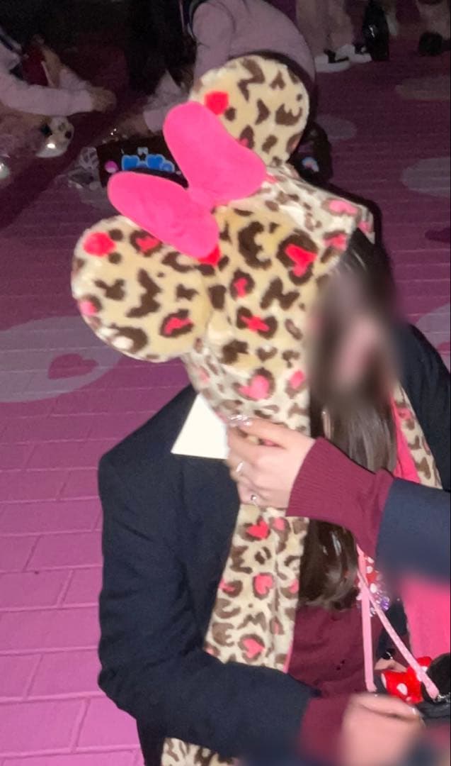 東京ディズニーリゾート ファンキャップマフラー ミニー ヒョウ柄