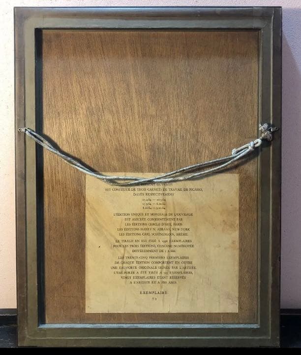 ピカソ　リトグラフ　手書きナンバー入り　絵