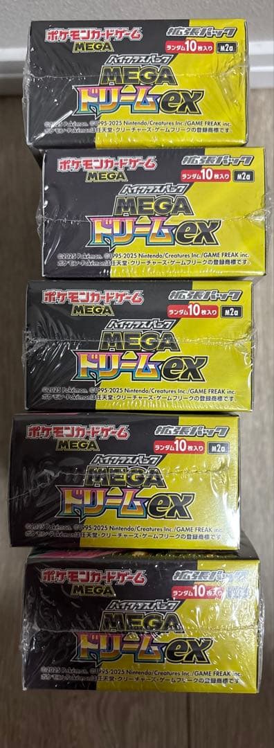 即決禁止　ポケカ メガドリームex シュリンク付き　5箱　新品未開封品