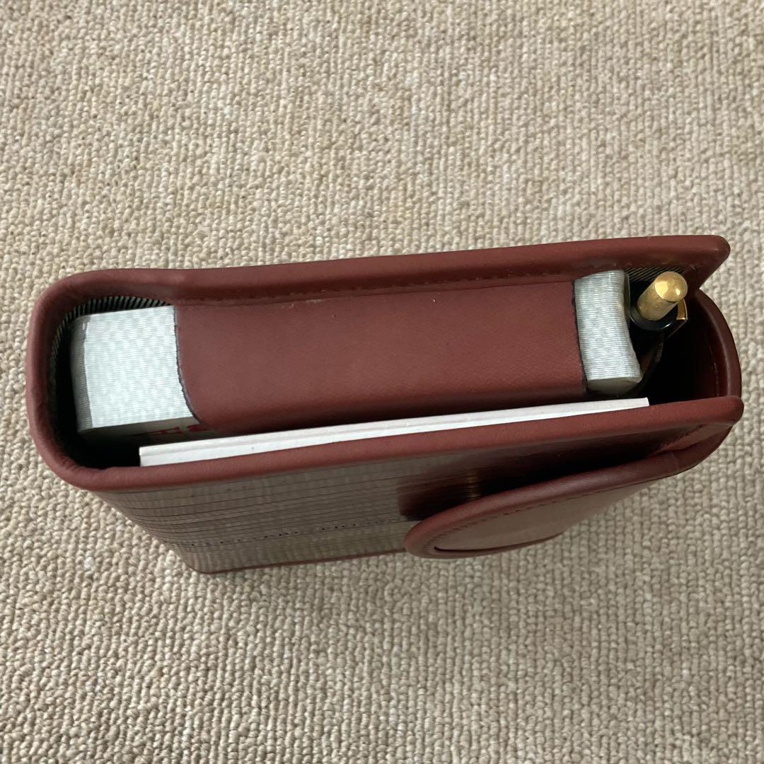 ダグネグロ高級トランプセット　イタリアンレザーケース・ボールペン・メモ　ブラウン