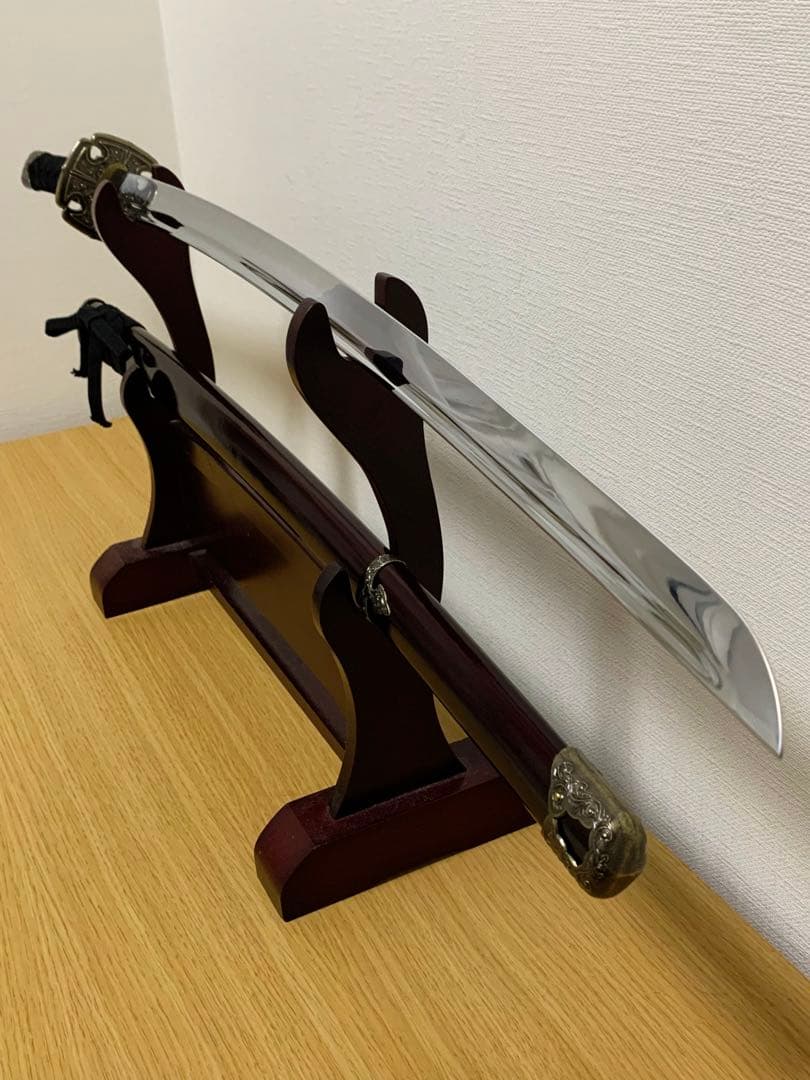 【模造刀】日本刀 打刀 加州藤原清光 朱呂鞘拵 樋入刀身