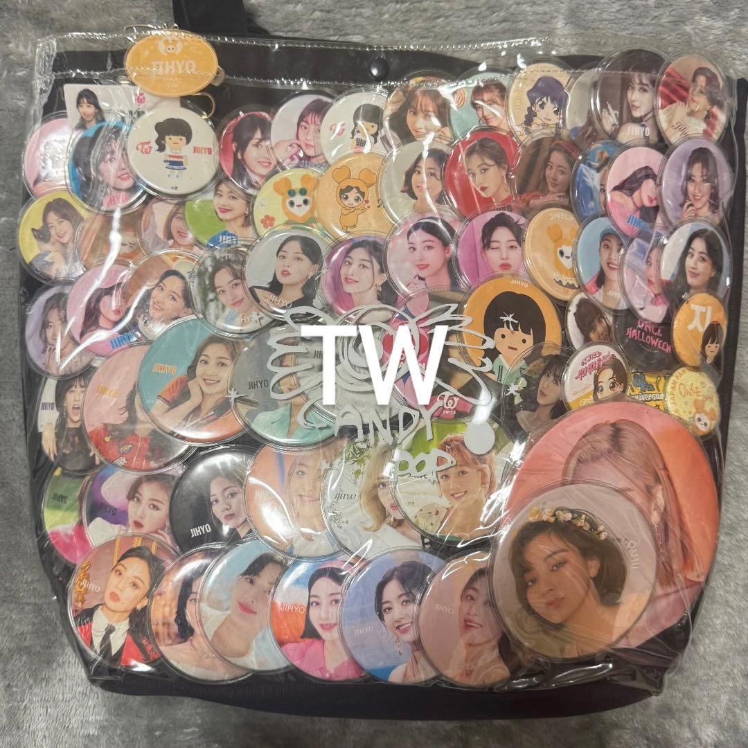 TWICE candy pop トートバッグ　ジヒョ　缶バッジ　痛バ