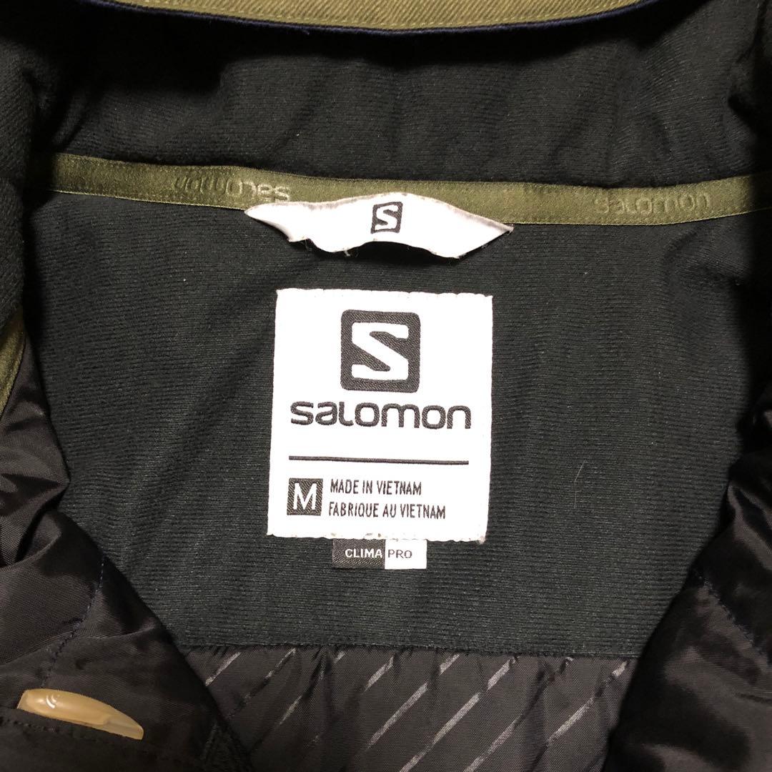 salomon スノーウェア M スキー オリーブ ネイビー メンズ