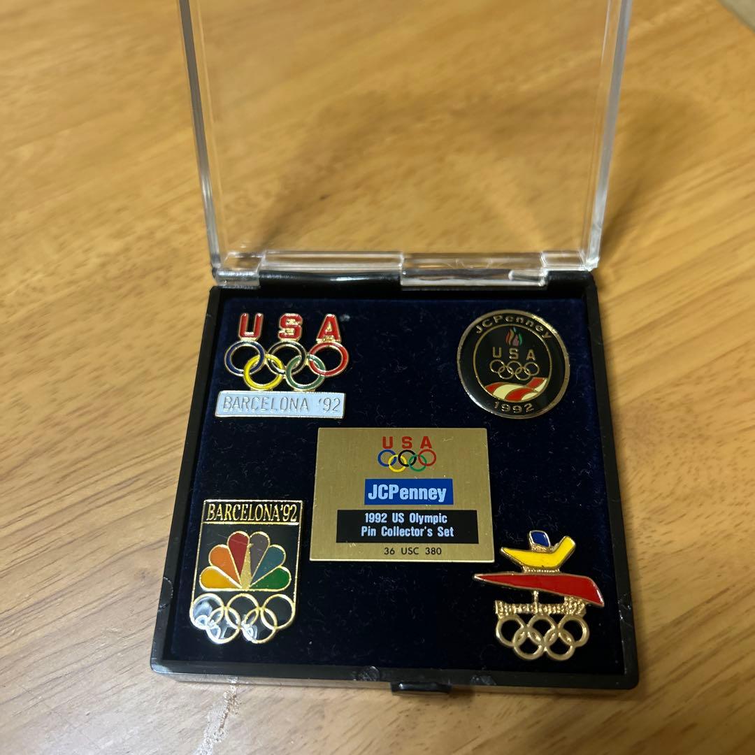 1992 オリンピック ピンバッジヴィンテージ ブローチ、米国冬季オリンピック