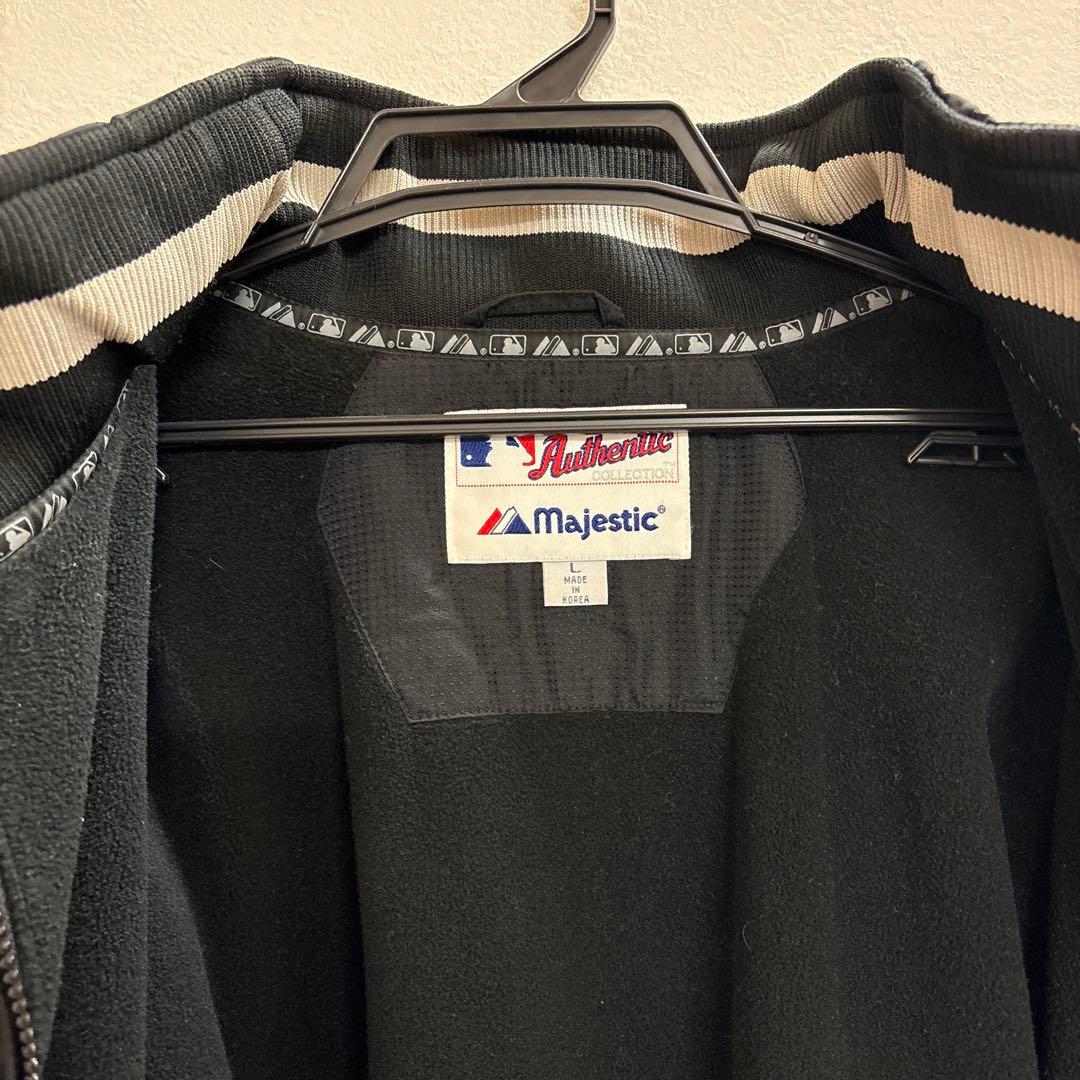 Majestic × CWS.ホワイトソックス フリース裏地 古着 スタジャン