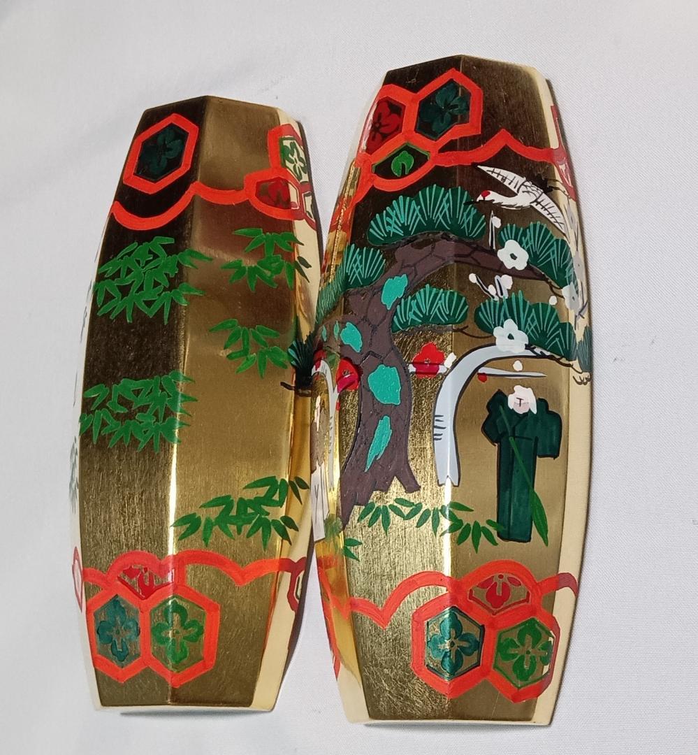 茶道具　加賀蒔絵師　中村湖彩作　本金箔張　ぶりぶり香合　未使用超美品！！