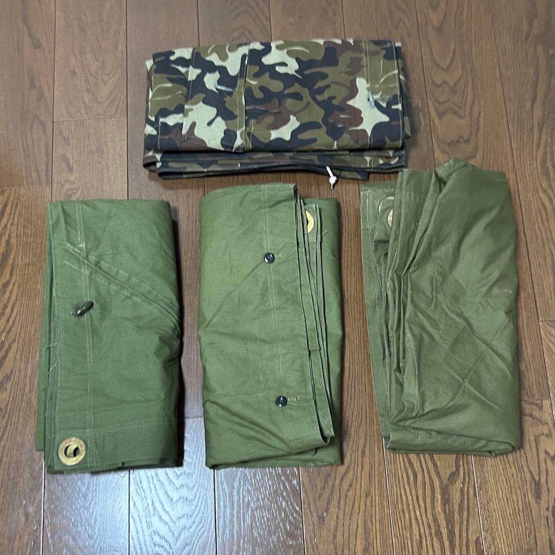 【無骨ソロに◎ 】 ルーマニア軍4枚セット 連結カスタム済　 ワンポール　パップ