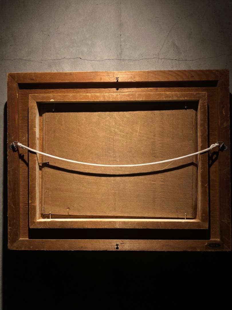 時代物　肉筆油彩画　antique