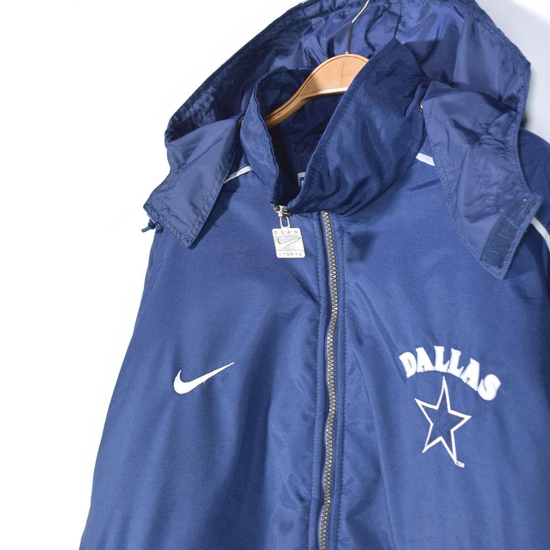 ナイキ プロライン NFL ダラスカウボーイズ ナイロンジャケット 中綿 古着