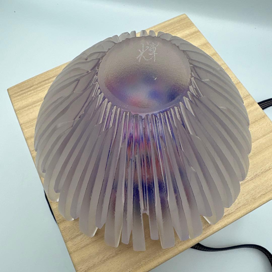 江戸切子作家　山田輝雄　作ガラス花器　オブジェ　伝統工芸　アート　インテリア