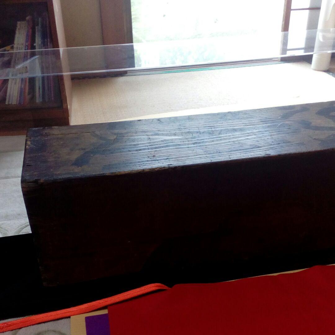 稀少レア江戸時代１８２９年豪商旧家蔵出大型サイズ時代木製箱アクリルケース入当時物