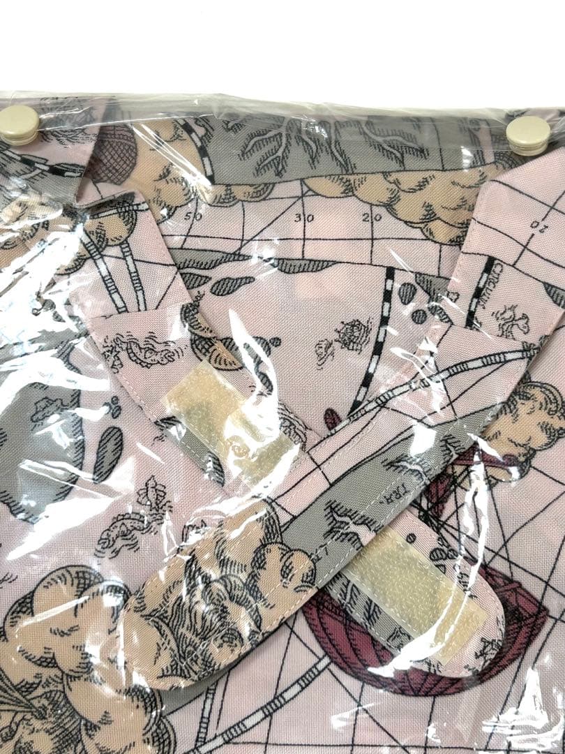 【希少　未使用】JAL エプロン ヨシエイナバ　地球柄　ピンク