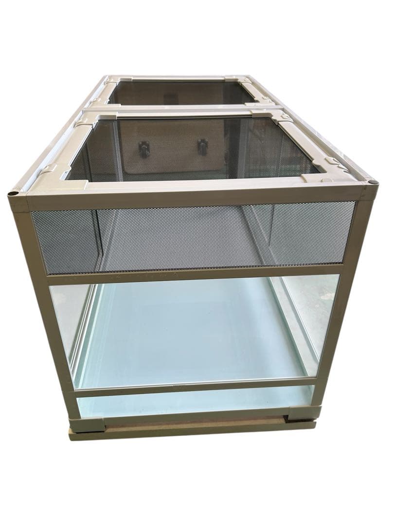 お手製台付き 三晃商会 パンテオン 9045 鍵なし 大型ガラス飼育ケージ