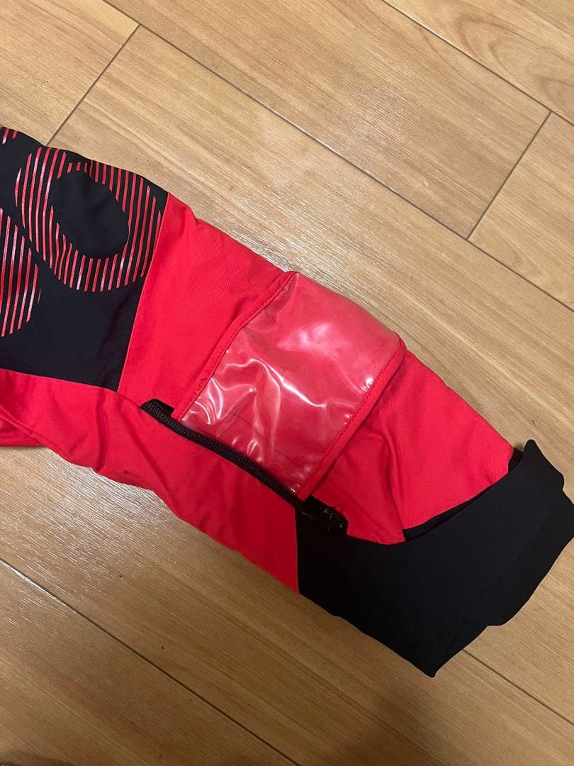 DESCENTE デサント スキーウェア ジャケット 赤×黒 メンズ フード付き