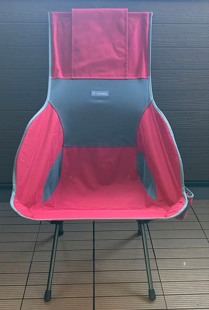 希少色 Helinox サバンナチェア スカーレット/アイアンブラック