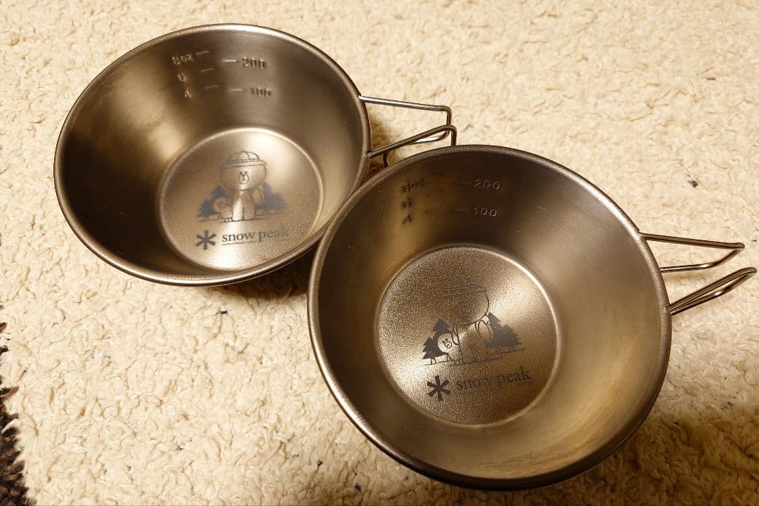 【レア】スノーピーク チタンシェラカップ LF 2個セットLINEフレンズ