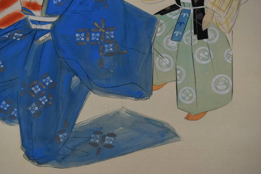 【真作】三宅凰白/能楽/狂言/横物/末廣かり/掛軸/名家伝来/Z-986