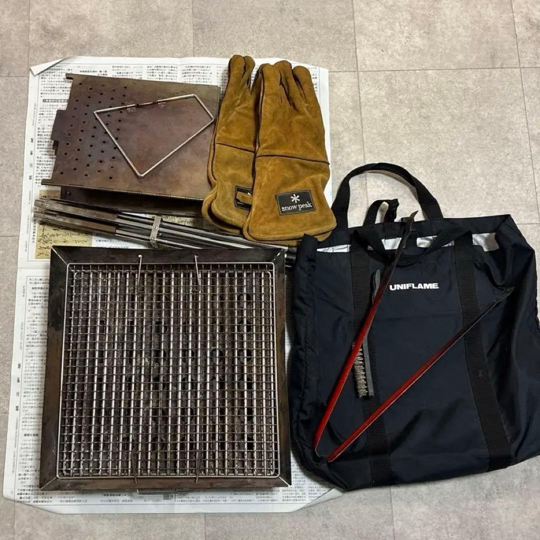 ユニフレーム 焚き火台 チャコスタ スノーピーク ファイヤーサイドグローブ